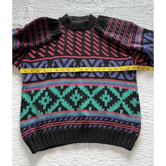 Vintage Paris Sport Club Pullover Sweater Women’s S Grandpa 80’s Cosby Geometric - Picture 5 of 9